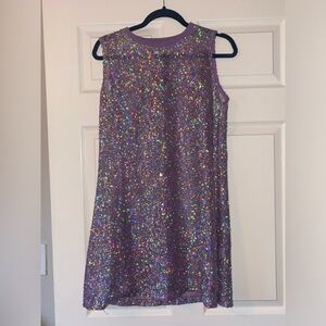 QUEEN OF SPARKLES Purple Sequin Dress